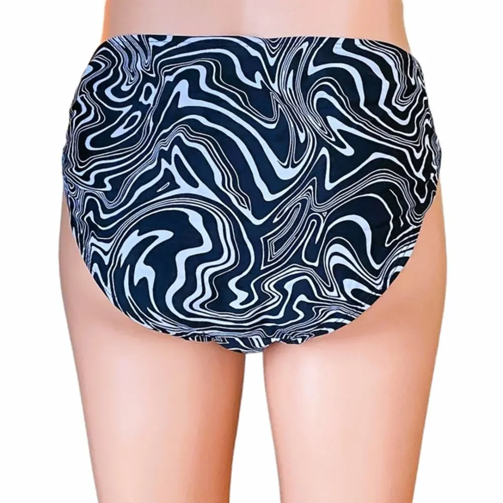 OLD NAVY Bikini 2 Piece Black & White Swimsuit Bathing Suit ~ Women's MEDIUM